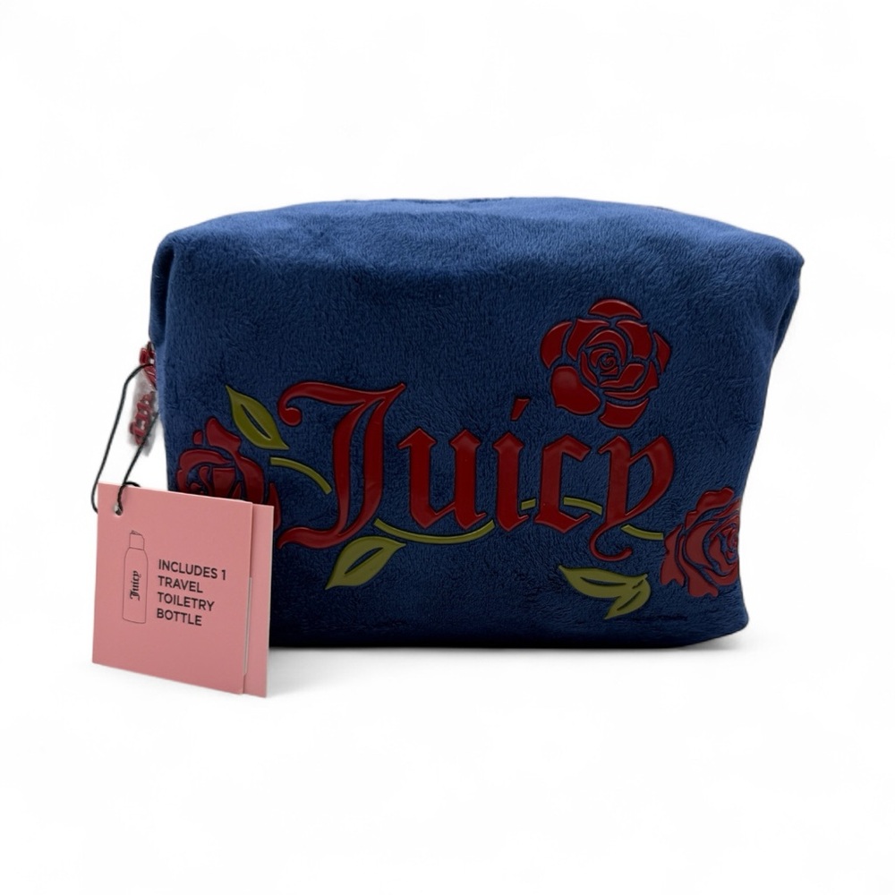 Juicy Couture Navy Bag with Red Rose Design, it’s a cosmetic bag